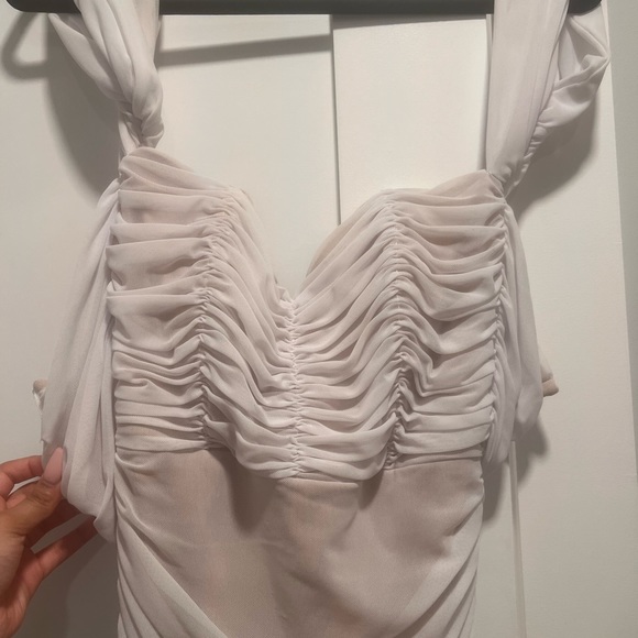 White dress hemmed to make shorter - Picture 2 of 2